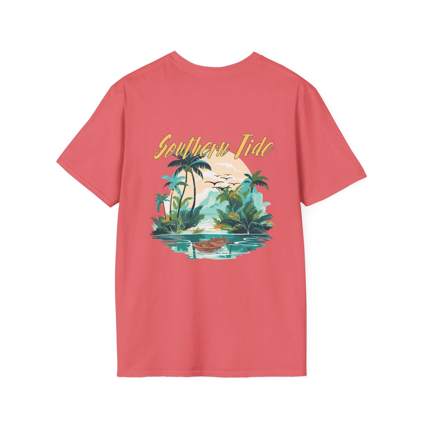 "Southern Tide" Tropical T-Shirt l Unisex Softstyle Tee, Summer Apparel