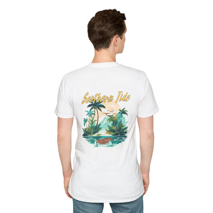 "Southern Tide" Tropical T-Shirt l Unisex Softstyle Tee, Summer Apparel