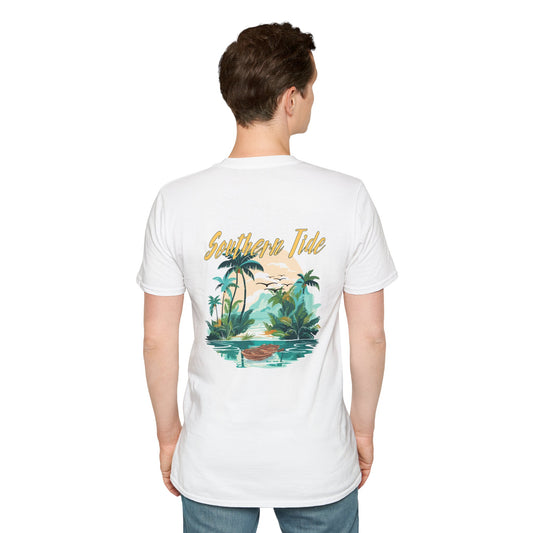 "Southern Tide" Tropical T-Shirt l Unisex Softstyle Tee, Summer Apparel