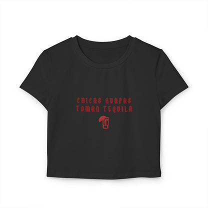 Camiseta de bebé "Chicas Guapas Tomate Tequila" - Top Corto Moderno para Salidas Nocturnas Divertidas