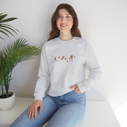 Cute Ghosts with Books Cozy Unisex Crewneck Sweatshirt l Perfect for Holidays, Casual Wear, Gifts, Winter, Relaxed Style