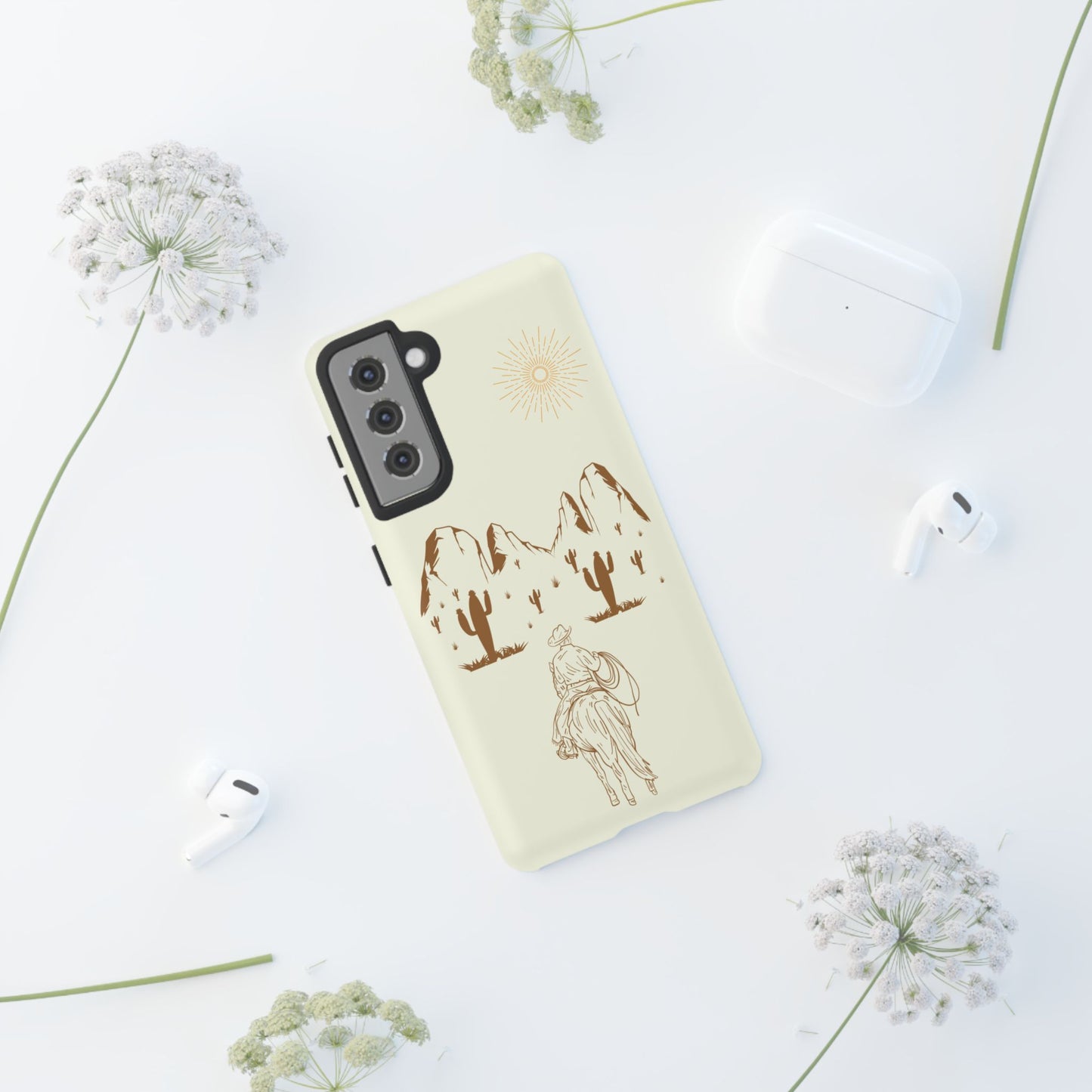 SAMSUNG Cowboy Riding into the Sunset Tough Phone Case