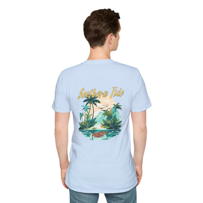 "Southern Tide" Tropical T-Shirt l Unisex Softstyle Tee, Summer Apparel