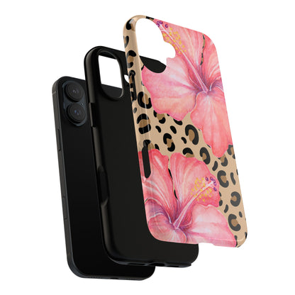 Leopard and Hibiscus iPHONE Tough Cases l Perfect for the Summer