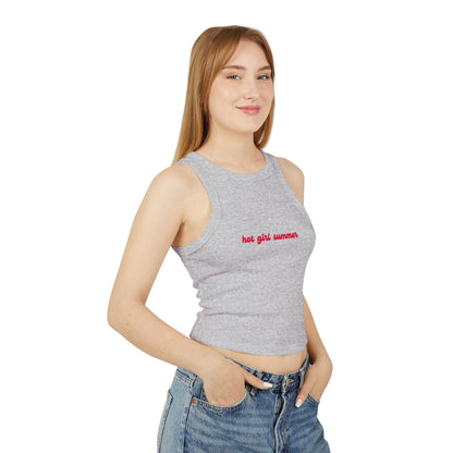 "Hot Girl Summer" Micro Rib Racer Tank Top | Trendy Summer Apparel