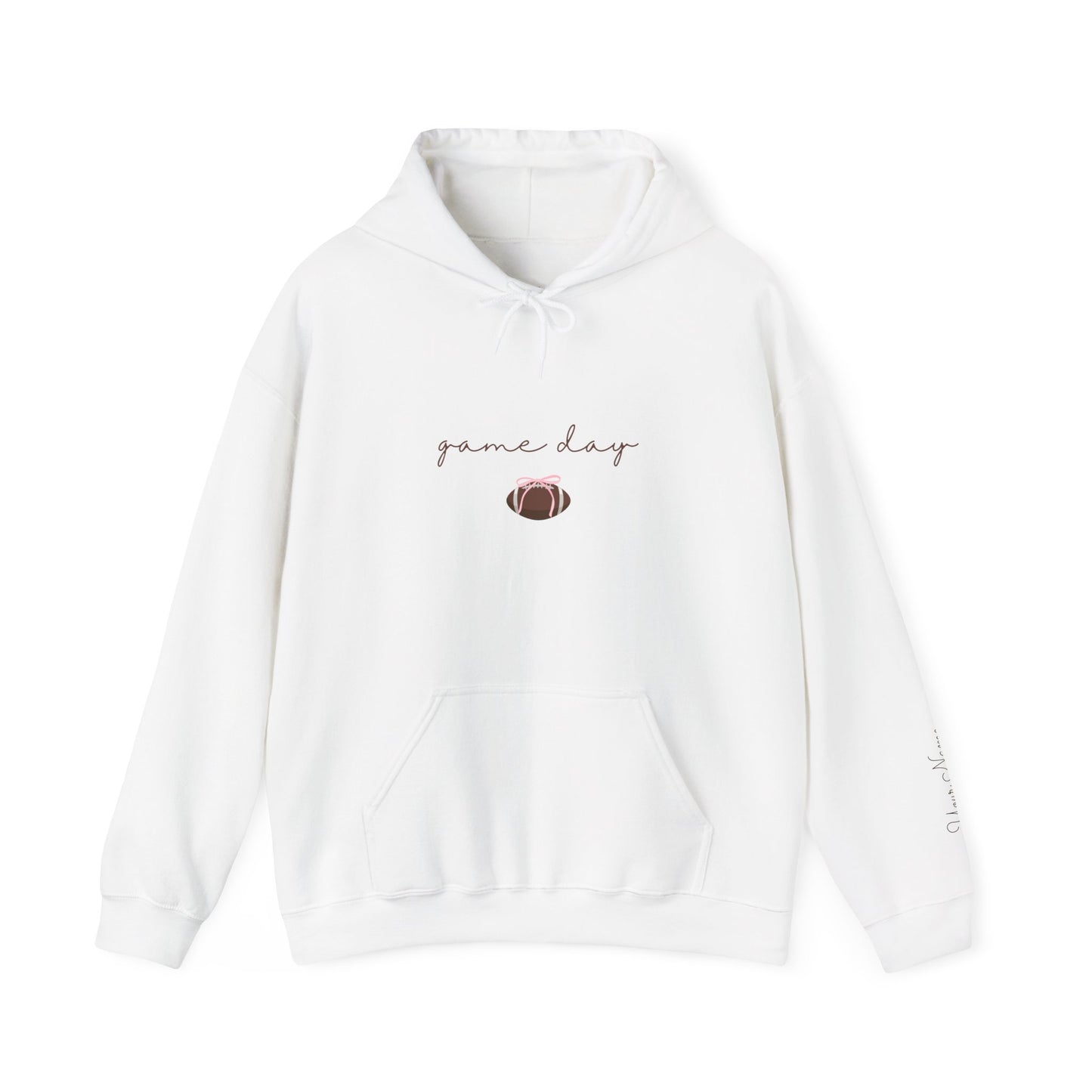 CUSTOMIZABLE "Game Day" Cozy Football Graphic Hoodie - Perfect for Game Day, Casual Wear, Gift for Sports Fans, Unisex Sweatshirt