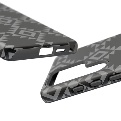 SAMSUNG Tribal Pattern Black and Grey Tough Phone Case | MADE FOR HIM AND HER