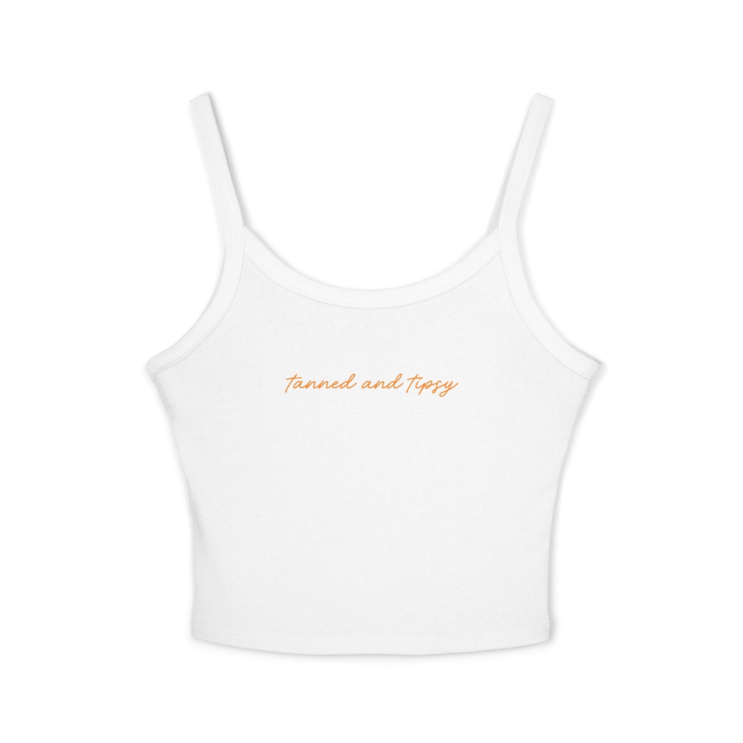 "Tanned and Tipsy" Trendy Women's Spaghetti Strap Tank Top - Summer Essential