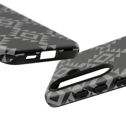 SAMSUNG Tribal Pattern Black and Grey Tough Phone Case | MADE FOR HIM AND HER
