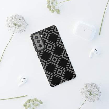 SAMSUNG Tribal Pattern Black and Grey Tough Phone Case | MADE FOR HIM AND HER