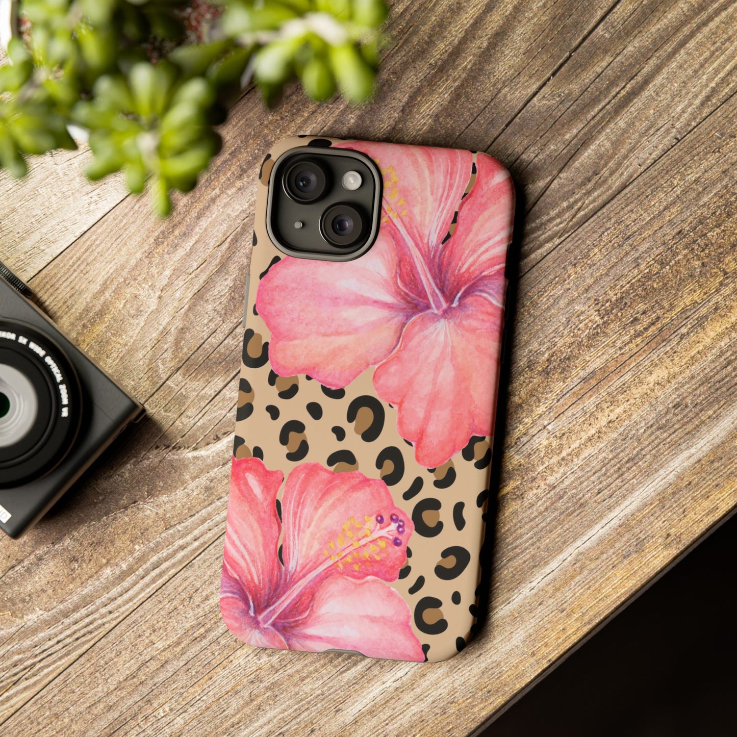 Leopard and Hibiscus iPHONE Tough Cases l Perfect for the Summer