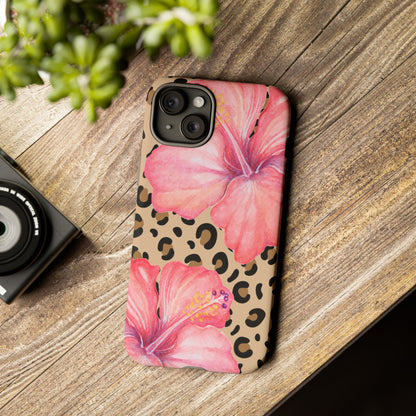 Leopard and Hibiscus iPHONE Tough Cases l Perfect for the Summer