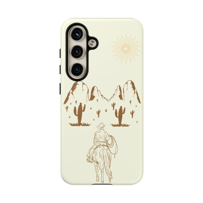 SAMSUNG Cowboy Riding into the Sunset Tough Phone Case