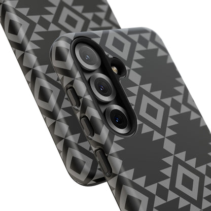 SAMSUNG Tribal Pattern Black and Grey Tough Phone Case | MADE FOR HIM AND HER