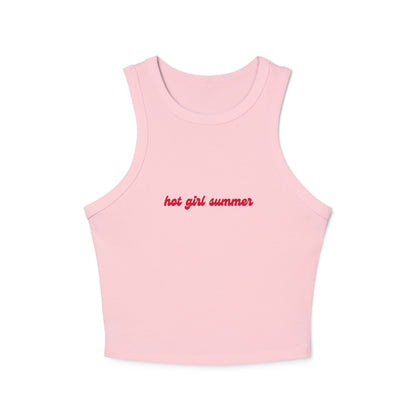 "Hot Girl Summer" Micro Rib Racer Tank Top | Trendy Summer Apparel