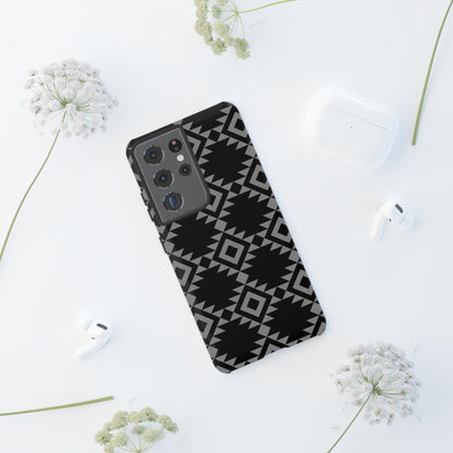 SAMSUNG Tribal Pattern Black and Grey Tough Phone Case | MADE FOR HIM AND HER