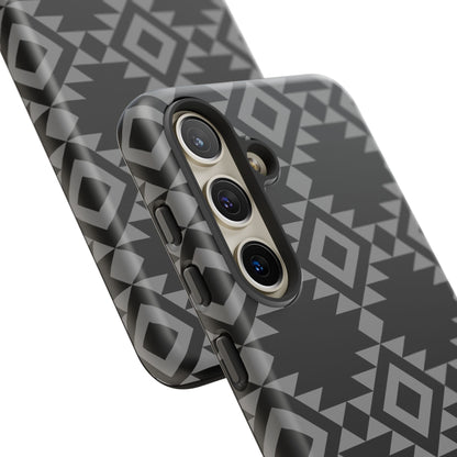 SAMSUNG Tribal Pattern Black and Grey Tough Phone Case | MADE FOR HIM AND HER