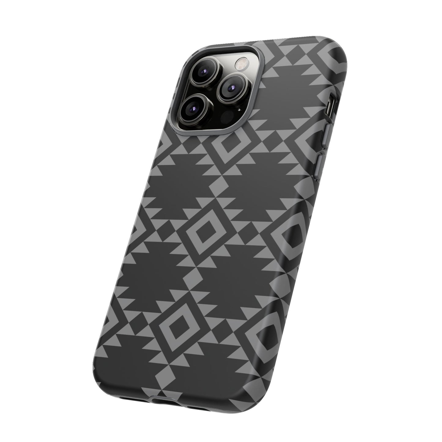 iPHONE Tribal Pattern Black and Grey Tough Phone Case | MADE FOR HIM AND HER