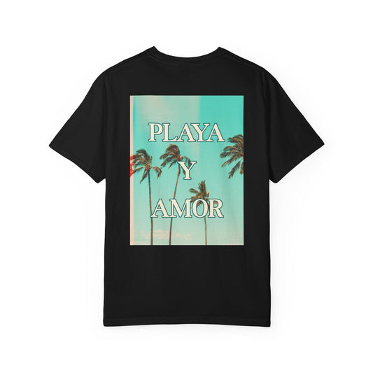 Playa y Amor T-Shirt l Tropical Graphic Tee, Summer Vibes Shirt