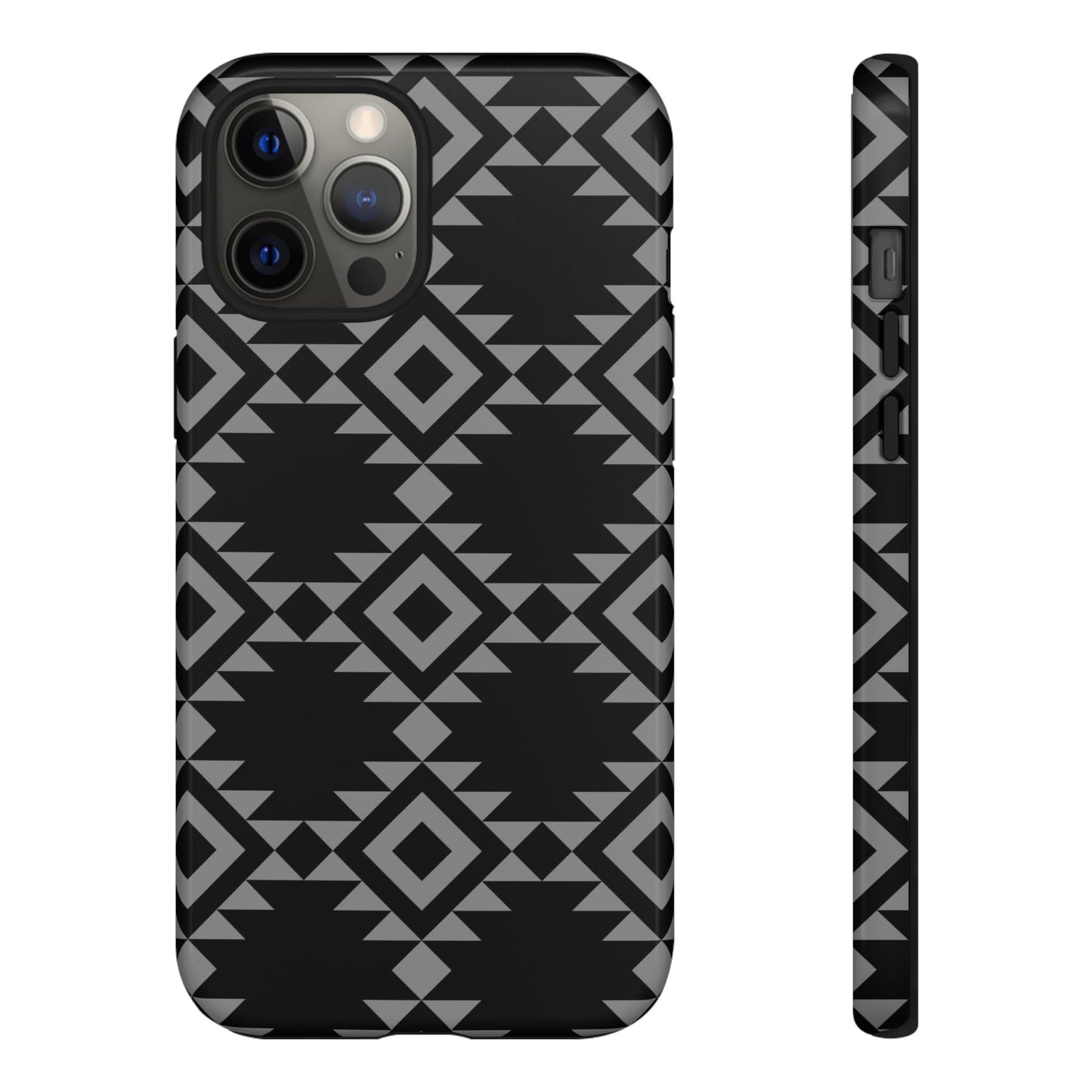iPHONE Tribal Pattern Black and Grey Tough Phone Case | MADE FOR HIM AND HER