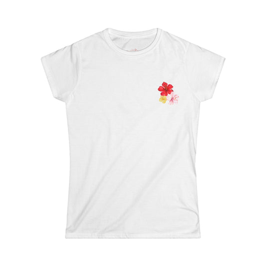 Women's Floral Softstyle Tee - Perfect for Summer Days