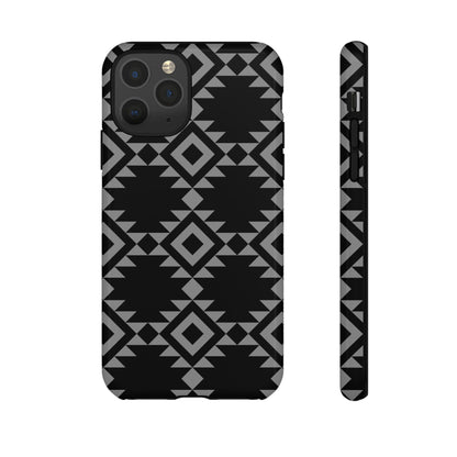 iPHONE Tribal Pattern Black and Grey Tough Phone Case | MADE FOR HIM AND HER