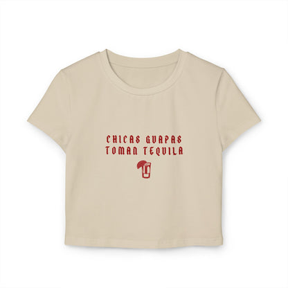 Camiseta de bebé "Chicas Guapas Tomate Tequila" - Top Corto Moderno para Salidas Nocturnas Divertidas