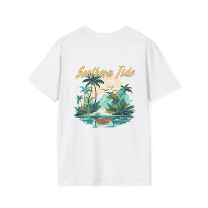 "Southern Tide" Tropical T-Shirt l Unisex Softstyle Tee, Summer Apparel