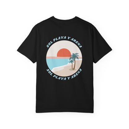 "Sol, Playa, y Arena" Beach Vibe T-Shirt Summer Apparel l Unisex Casual Wear