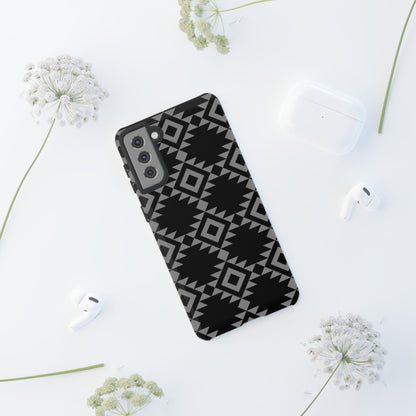 SAMSUNG Tribal Pattern Black and Grey Tough Phone Case | MADE FOR HIM AND HER