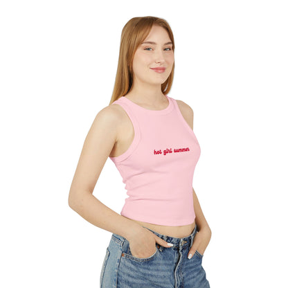 "Hot Girl Summer" Micro Rib Racer Tank Top | Trendy Summer Apparel