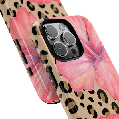 Leopard and Hibiscus iPHONE Tough Cases l Perfect for the Summer