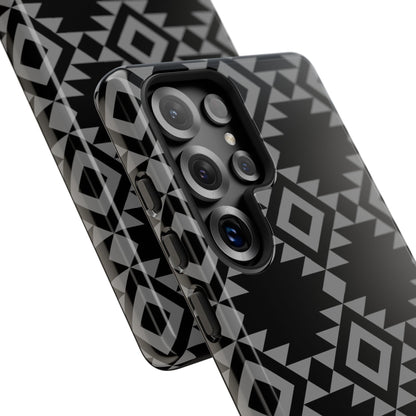 SAMSUNG Tribal Pattern Black and Grey Tough Phone Case | MADE FOR HIM AND HER