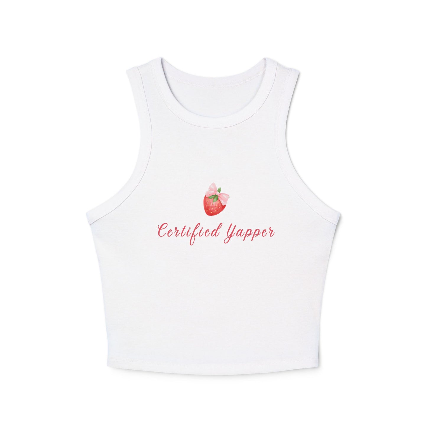 Certified Yapper Women's Micro Rib Racer Tank Top - Trendy and Fun