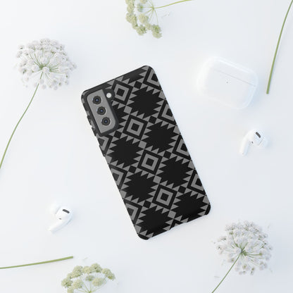 SAMSUNG Tribal Pattern Black and Grey Tough Phone Case | MADE FOR HIM AND HER