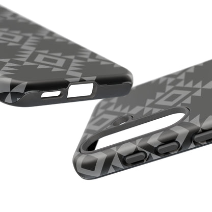 SAMSUNG Tribal Pattern Black and Grey Tough Phone Case | MADE FOR HIM AND HER