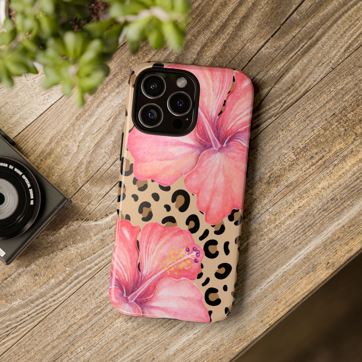 Leopard and Hibiscus iPHONE Tough Cases l Perfect for the Summer