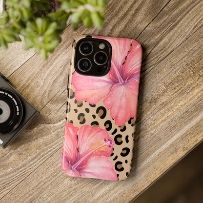 Leopard and Hibiscus iPHONE Tough Cases l Perfect for the Summer