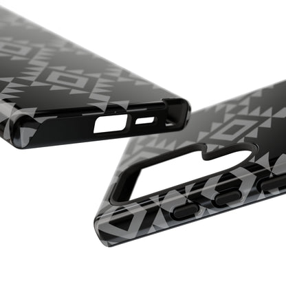 SAMSUNG Tribal Pattern Black and Grey Tough Phone Case | MADE FOR HIM AND HER