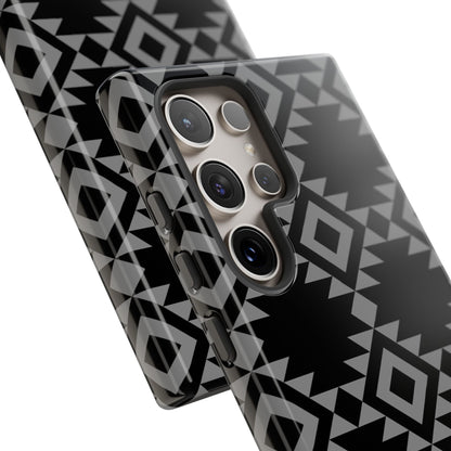 SAMSUNG Tribal Pattern Black and Grey Tough Phone Case | MADE FOR HIM AND HER