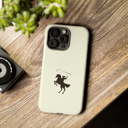 iPHONE Western Horse Rider Phone Case l Durable Phone Cover, Cowboy Style, Tough Case