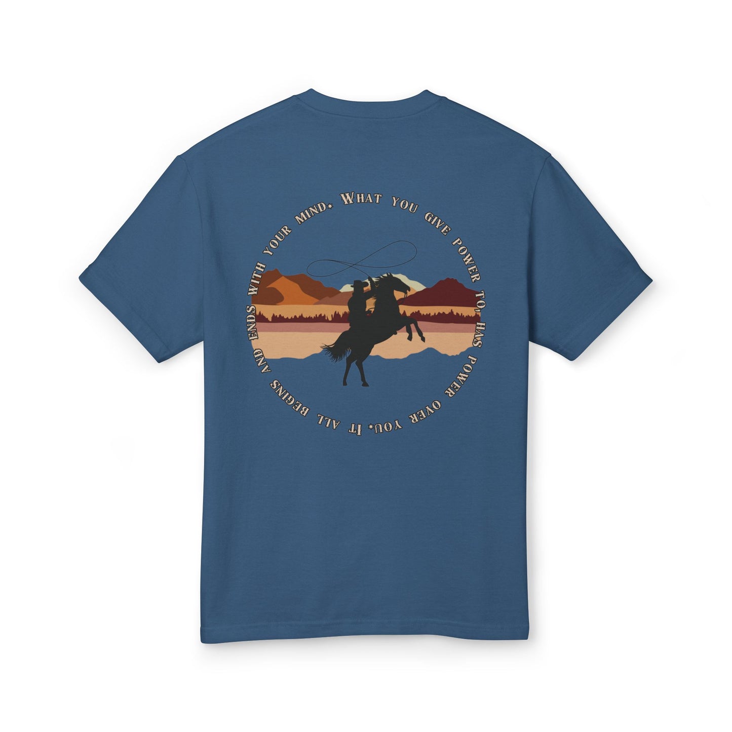 Bohemian Cowboy Graphic Tee - Unisex Heavyweight Cotton T-Shirt