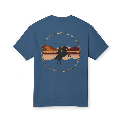 Bohemian Cowboy Graphic Tee - Unisex Heavyweight Cotton T-Shirt