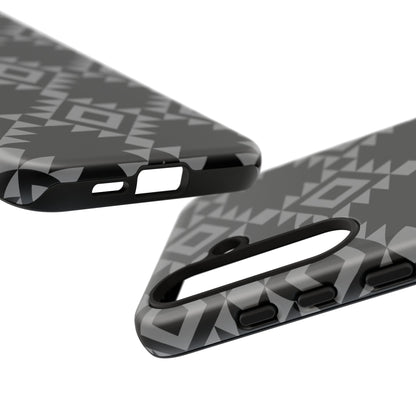 SAMSUNG Tribal Pattern Black and Grey Tough Phone Case | MADE FOR HIM AND HER
