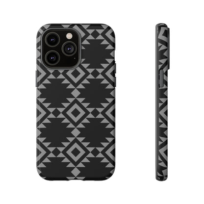 iPHONE Tribal Pattern Black and Grey Tough Phone Case | MADE FOR HIM AND HER