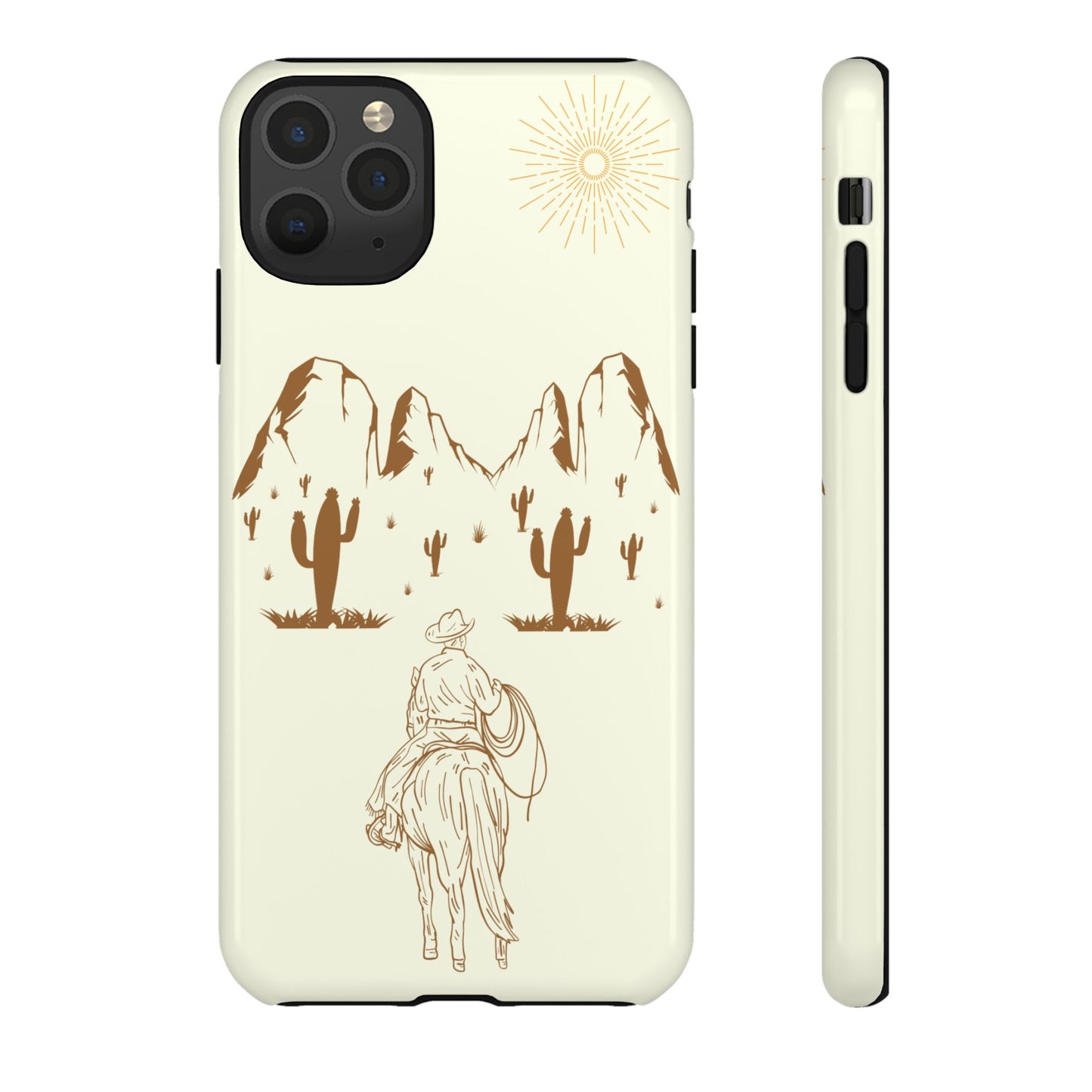 iPHONE Cowboy Riding into the Sunset Tough Phone Case