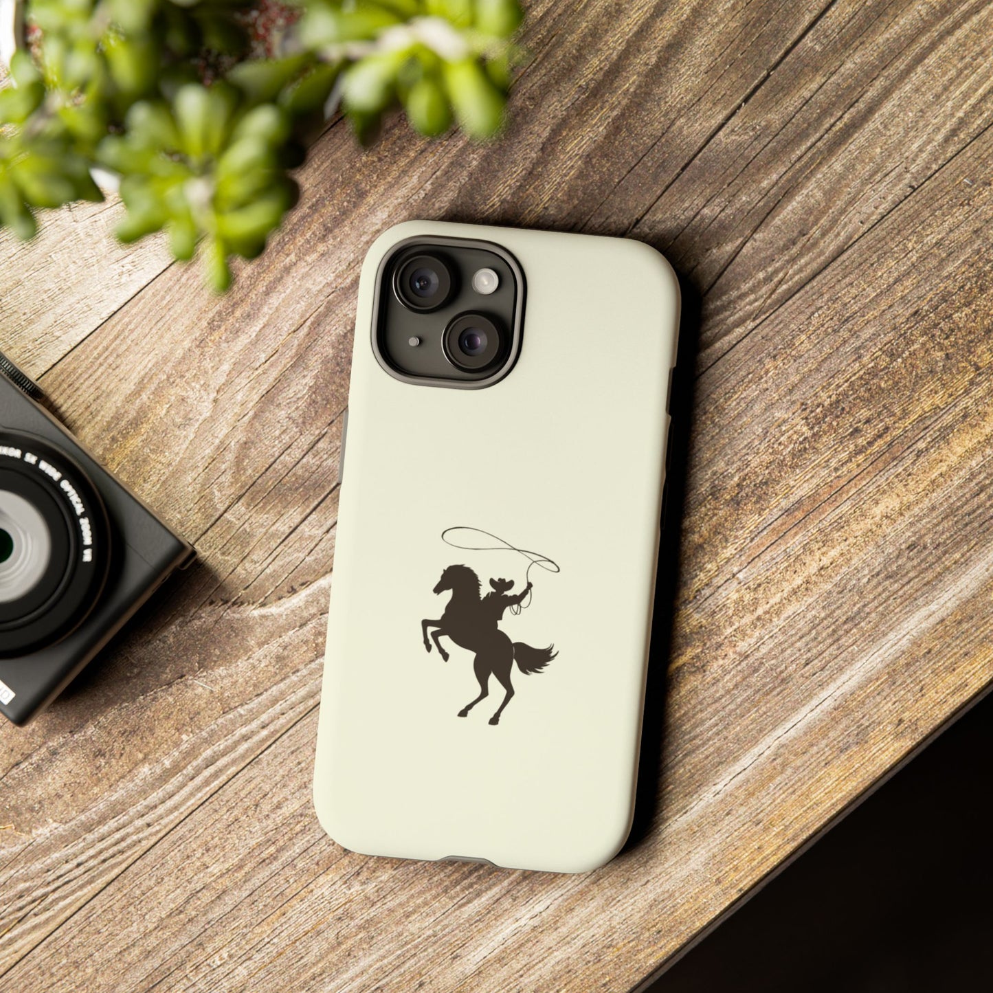 iPHONE Western Horse Rider Phone Case l Durable Phone Cover, Cowboy Style, Tough Case