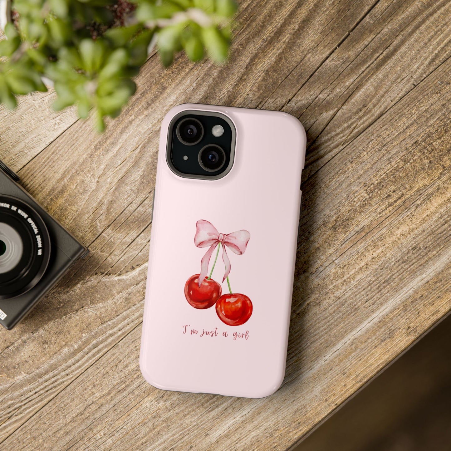 Cherry Bow Impact-Resistant Phone Case - Cute Phone Cover for Girls