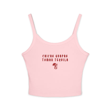 Chicas Guapas Toman Tequila Camiseta de Tirantes Finos para Mujer - Prenda de Verano de Moda