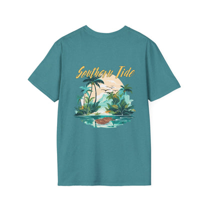 "Southern Tide" Tropical T-Shirt l Unisex Softstyle Tee, Summer Apparel